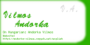 vilmos andorka business card